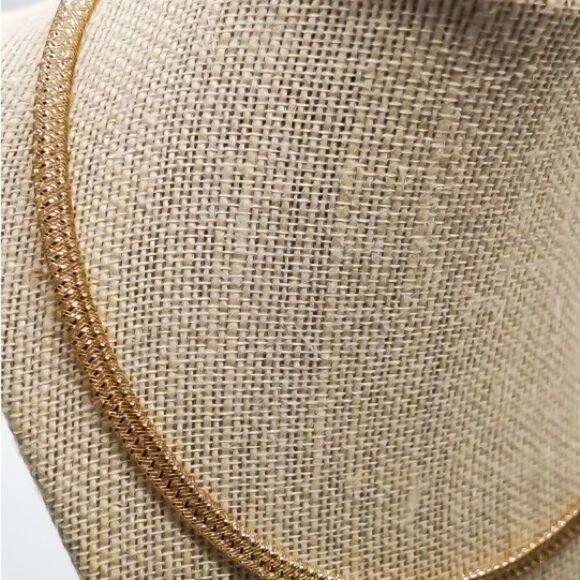 Leslie's 14K Two-tone Polished Mesh Stretch Necklace - Picture 11 of 11